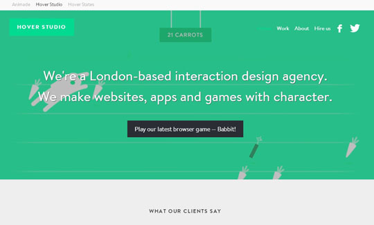 flat green color websites