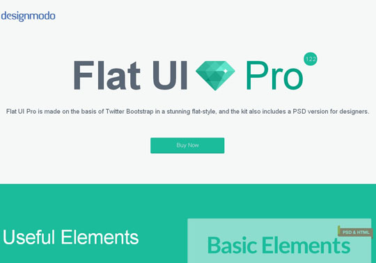 flat green color websites