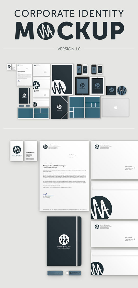 free identity branding psd mockup