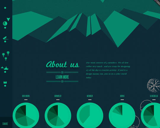 flat green color websites