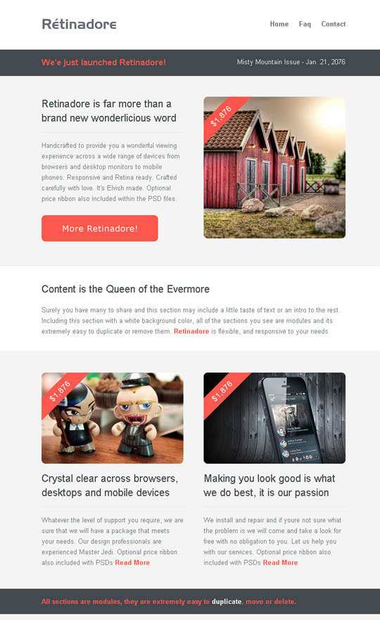 responsive email newsletter templates