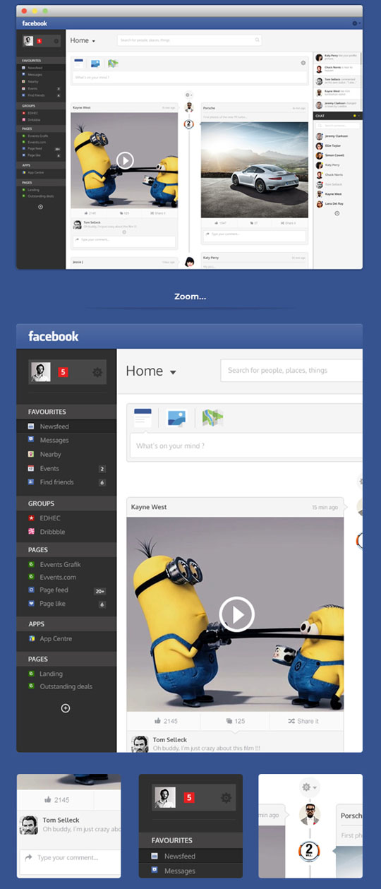 3.facebook redesign