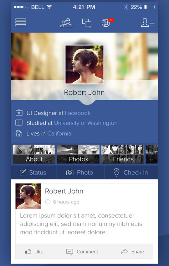 4.facebook redesign