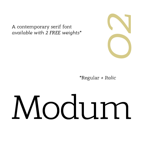 Free Font Of The Day  Modum