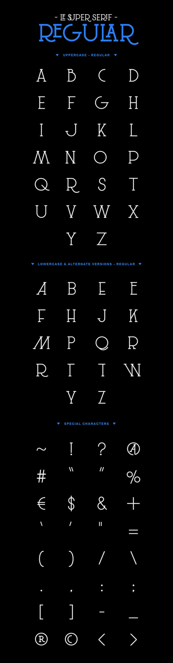 Le Super Serif font