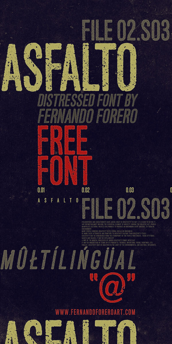 5.Free Font Of The Day  Asfalto