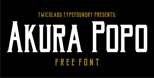 Free Font Of The Day Akura Popo