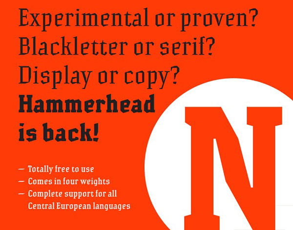 Free Font Of The Day  Hammerhead