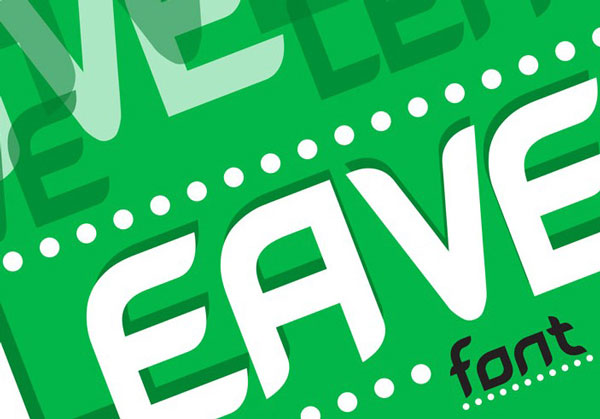 free font of the day leave