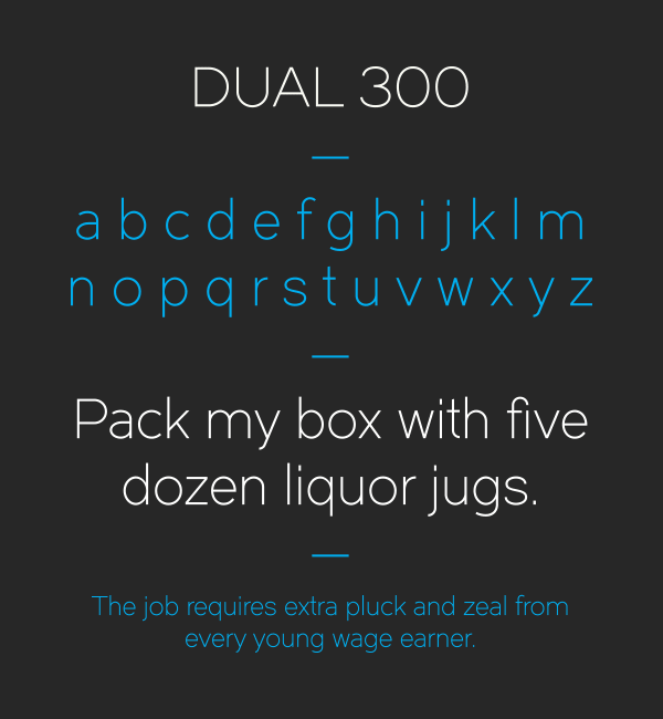 2.Free Font Of The Day  Dual 300