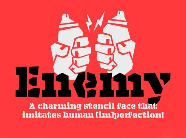 1.Free Font Of The Day  Enemy