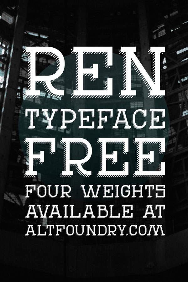 1.ren free font