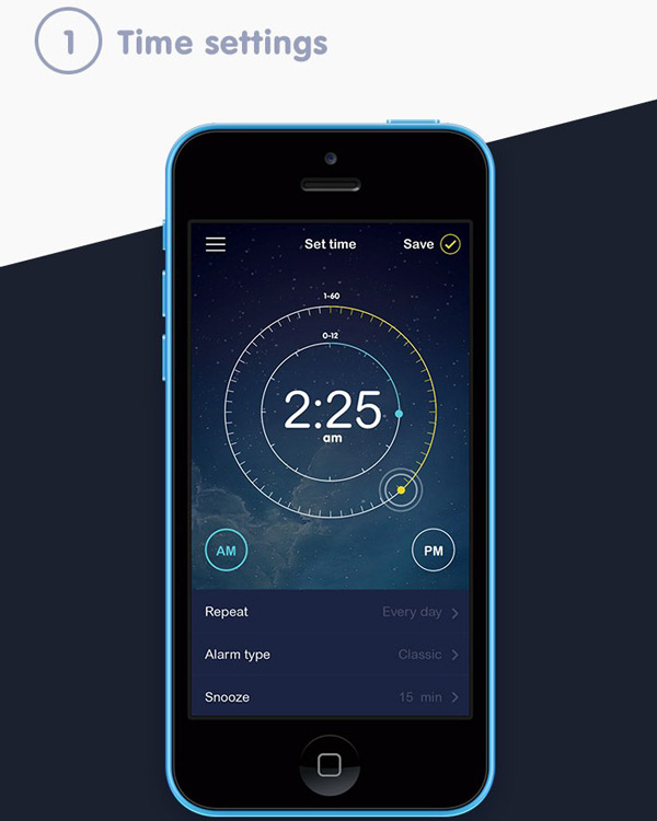 Mobile App Design Inspiration – Bed Time - Designbeep