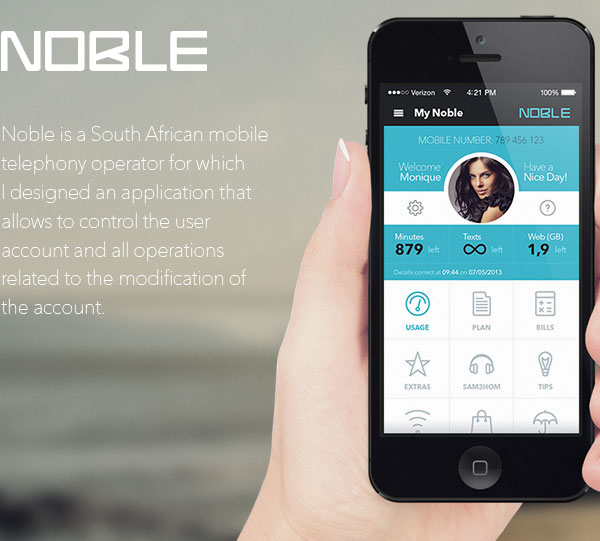 2.Mobile App Design Inspiration – Noble