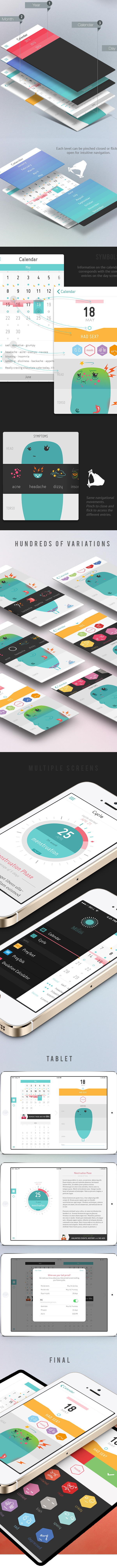 2.Mobile App Design Inspiration – Period Tracker
