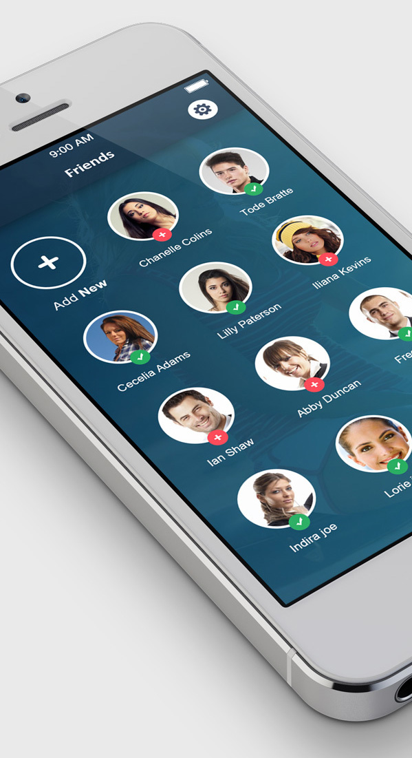 3.Flat Mobile UI Concept