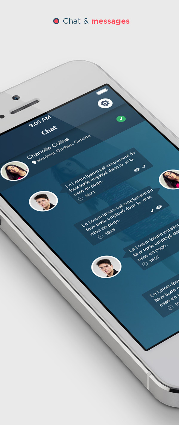 4.Flat Mobile UI Concept