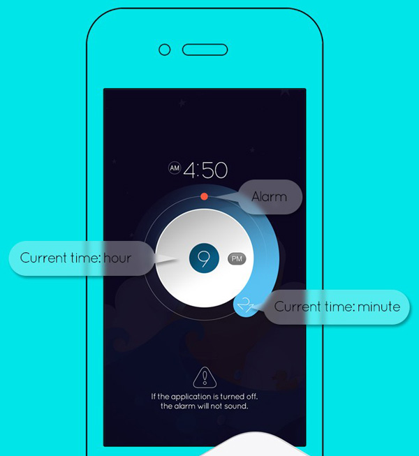 4.Mobile App Design Inspiration – Alarm Concept