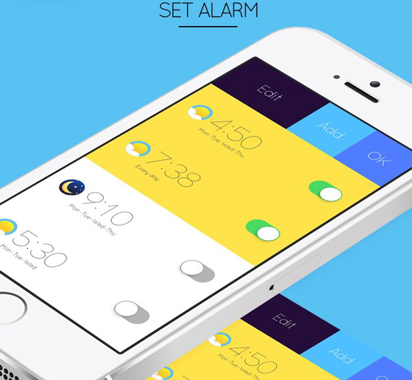 6.Mobile App Design Inspiration – Alarm Concept