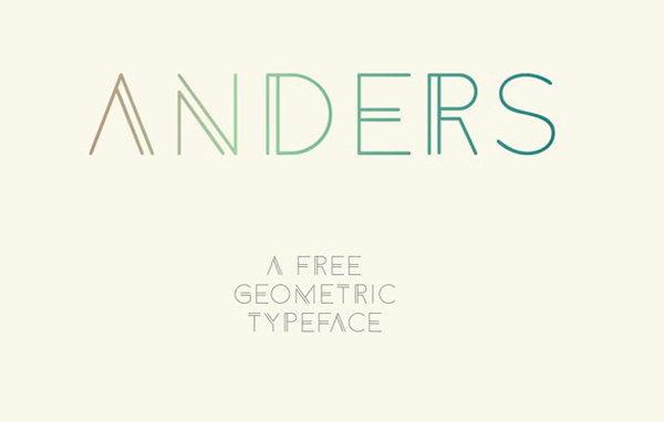 1.Free Font Of The Day  Anders