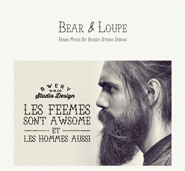 1.Free Font Of The Day  Bear & Loupe