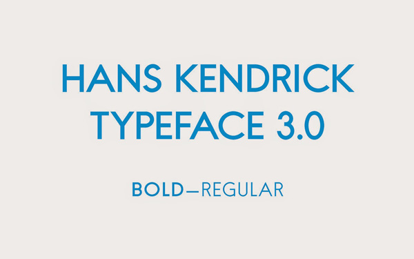 1.Free Font Of The Day  Hans Kendrick 3.0