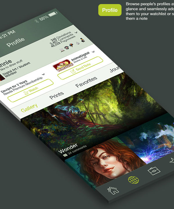 7.DeviantArt app