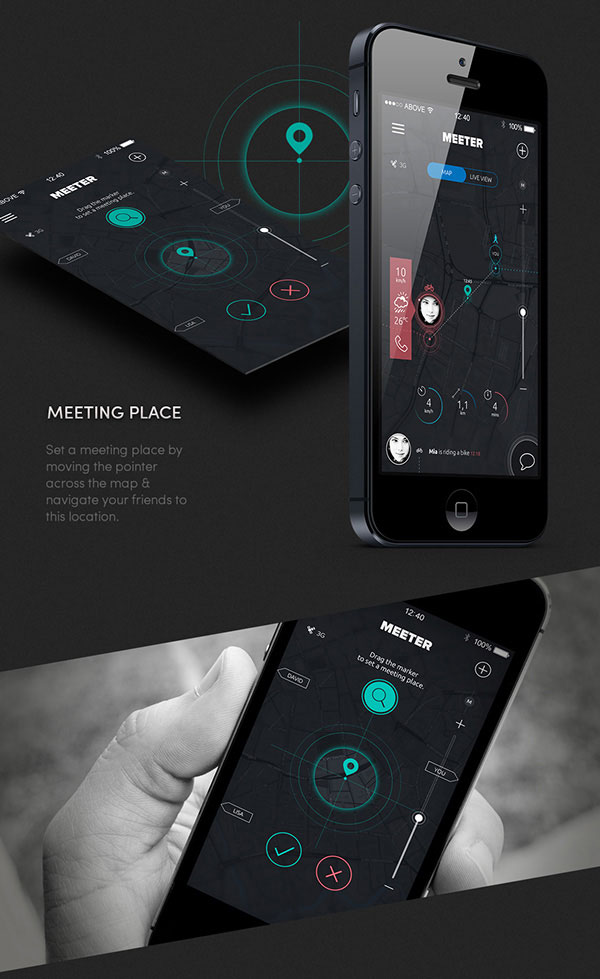 7.Mobile App Design Inspiration – MEETER