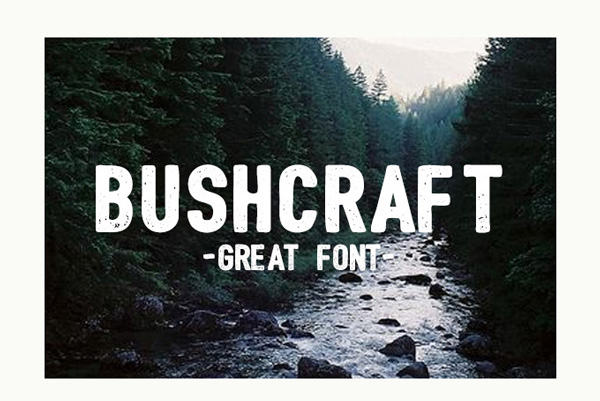 8.Free Font Of The Day  Bushcraft