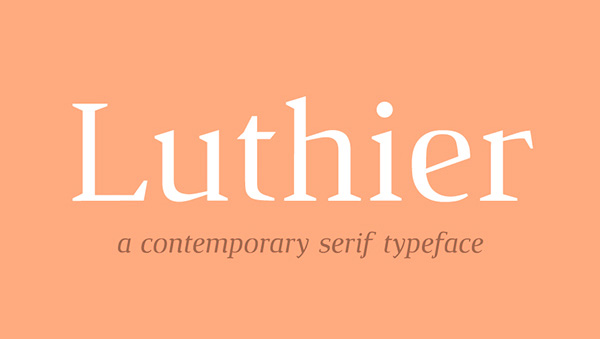 1.Free Font Of The Day  Luthier