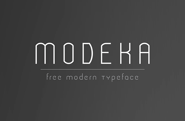 1.Free Font Of The Day  Modeka