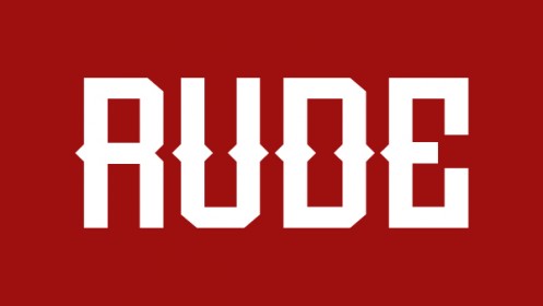 Free Font Of The Day : Rude - Designbeep