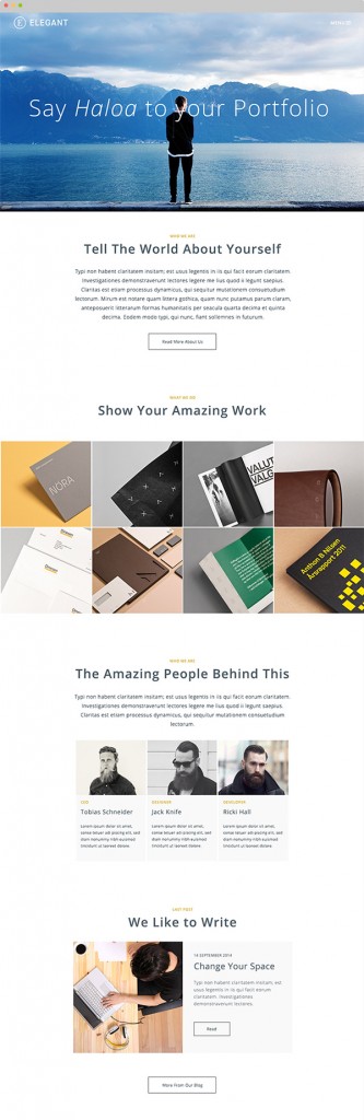 Free Download : Elegant Theme HTML / PSD - Designbeep