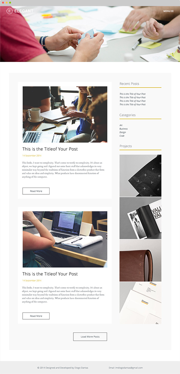 2.Free HTML template