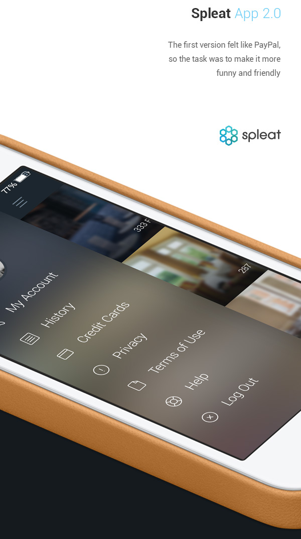 2.Mobile App Design Inspiration – Spleat iPhone App 2.0