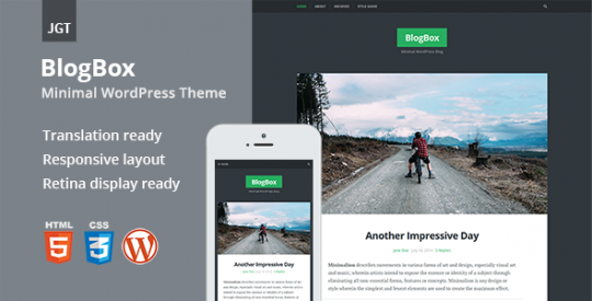 WP Theme Of the Day #268 – BlogBox - Responsive & Bold WordPress Theme ...