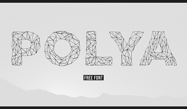 1.low poly font