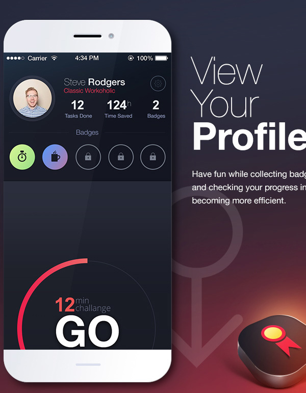 6.Mobile App Design Inspiration – TimeIt