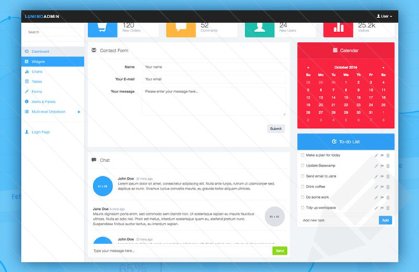 2.Free Bootstrap Admin Template