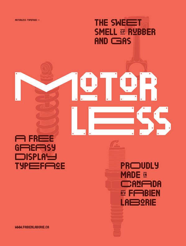 1.Free Font Of Of The Day  Motorless
