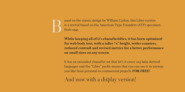 3.Libre Caslon Display