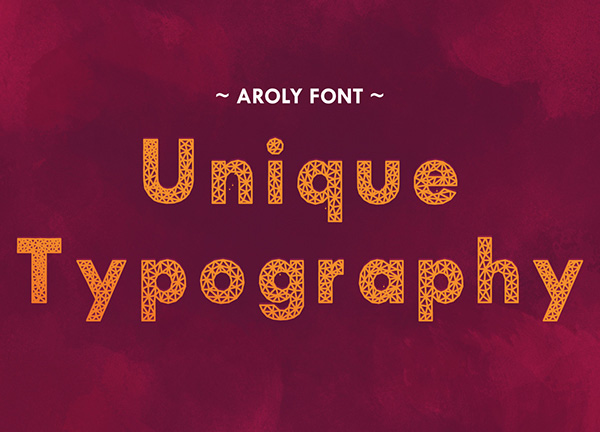 4.Free Font Of Of The Day  Aroly