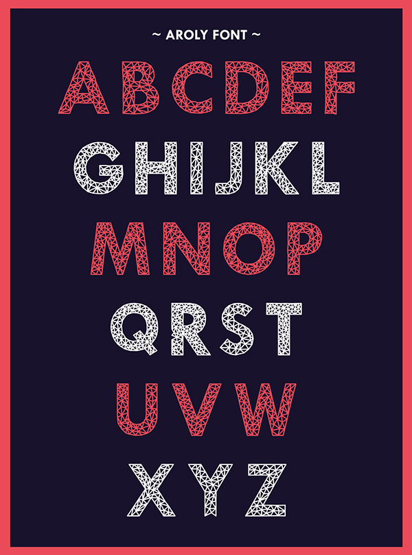 6.Free Font Of Of The Day  Aroly