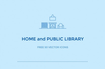 Free Download : 50 Free Home and Public Library Icons - Designbeep
