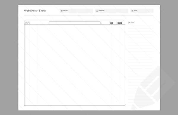 2.Wireframe Sketch Sheets