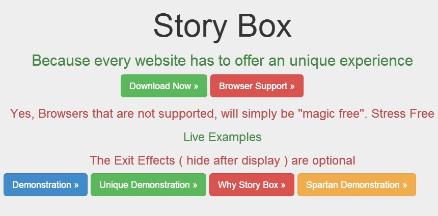 Unique offer. Story Box. Форма с демо html.