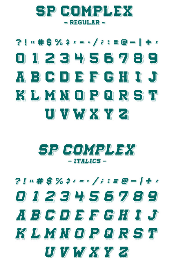 2.Free Font Of The Day  SP Complex