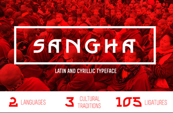 1.Fresh Free Font Of The Day  Sangha