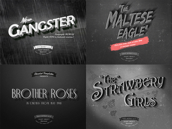 5.Old Movie Titles Layer Styles