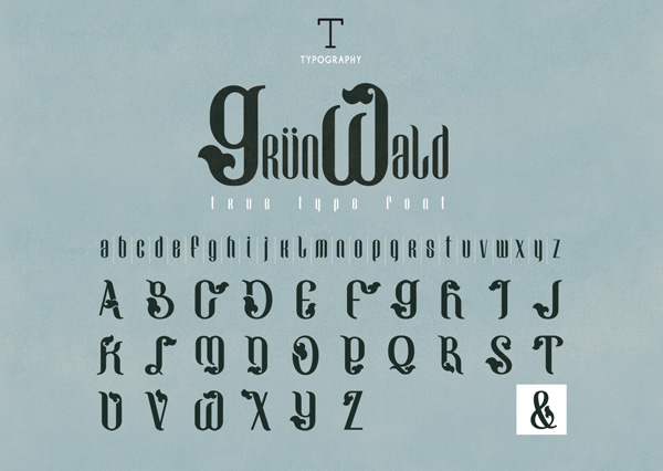 1.Fresh Free Font Of The Day  GRÜNWALD